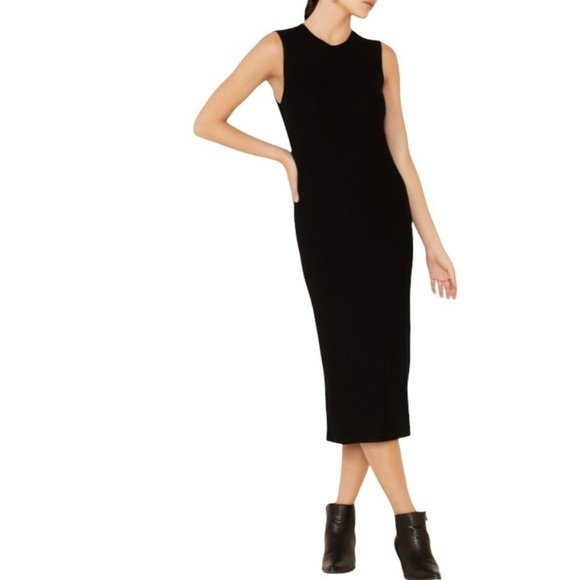 REVEL WOMEN'S RIB-KNIT SIDE SLIT BODYCON DRESS - Picture 1 of 13